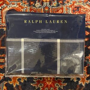 Ralph Lauren equestrian window pane king duvet NWT